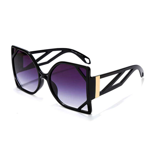 OVERSIZED GEO FRAME SUNGLASSES