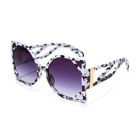 OVERSIZED GEO FRAME SUNGLASSES